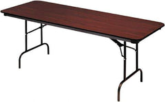 ICEBERG - 30" Long x 96" Wide x 29" High, Folding Table - Mahogany - Best Tool & Supply