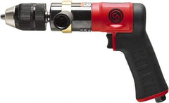 Chicago Pneumatic - 1/2" Keyless Chuck - Pistol Grip Handle, 600 RPM, 0.5 hp, 90 psi - Best Tool & Supply