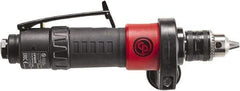 Chicago Pneumatic - 3/8" Keyed Chuck - Inline Handle, 2,100 RPM, 0.4 hp, 90 psi - Best Tool & Supply