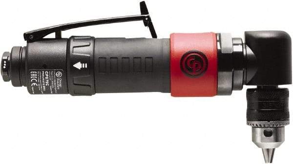 Chicago Pneumatic - 3/8" Reversible Keyed Chuck - Right Angle Handle, 2,000 RPM, 0.3 hp, 90 psi - Best Tool & Supply