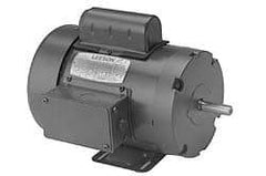 Leeson - 1-1/2 Max hp, 3,450 Max RPM, Electric AC DC Motor - 115, 208, 230 V Input, Single Phase, 56 Frame - Best Tool & Supply