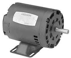 Leeson - 1 Max hp, 3,450 Max RPM, Electric AC DC Motor - 115, 208, 230 V Input, Single Phase, 56 Frame - Best Tool & Supply