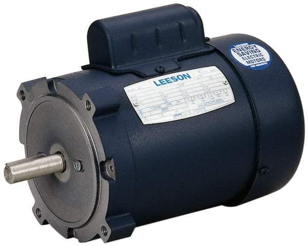 Leeson - 1 Max hp, 1,725 Max RPM, Electric AC DC Motor - 115, 208, 230 V Input, Single Phase, 56C Frame - Best Tool & Supply