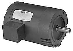 Leeson - 1/3 Max hp, 3,450 Max RPM, Electric AC DC Motor - 208-230/460 V Input, Three Phase, 56C Frame - Best Tool & Supply