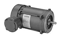 Leeson - 3/4 Max hp, 1,725 Max RPM, Electric AC DC Motor - 115, 208, 230 V Input, Single Phase, 56H Frame - Best Tool & Supply