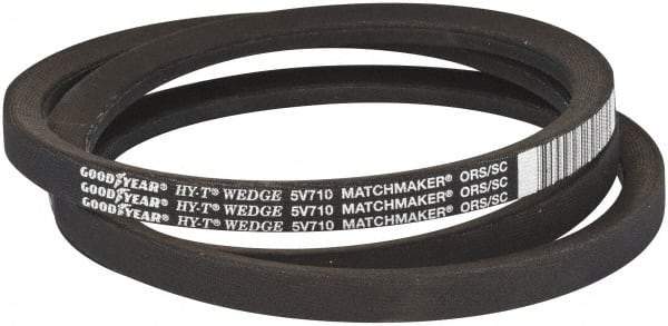 Continental ContiTech - Section 5V, 71" Outside Length, V-Belt - Fiber Reinforced Wingprene Rubber, HY-T Wedge MatchmakerEnvelope, No. 5V710 - Best Tool & Supply