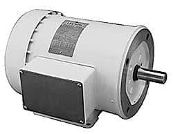 Leeson - 1/2 Max hp, 3,450 Max RPM, Electric AC DC Motor - 208-230/460 V Input, Three Phase, D56C Frame - Best Tool & Supply