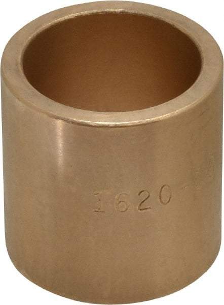 Made in USA - 1" Inside x 1-1/4" Outside Diam, Cast Bronze Sleeve Bearing - 1-1/4" OAL - Best Tool & Supply