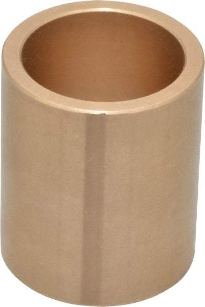 Made in USA - 1" Inside x 1-1/4" Outside Diam, Cast Bronze Sleeve Bearing - 1-1/2" OAL - Best Tool & Supply