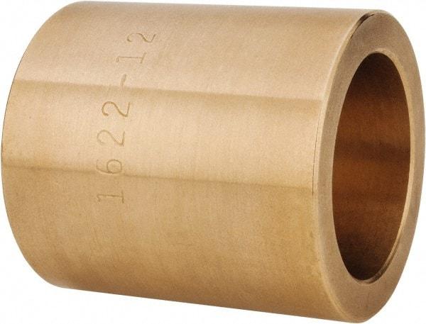 Made in USA - 1" Inside x 1-3/8" Outside Diam, Cast Bronze Sleeve Bearing - 1-1/2" OAL - Best Tool & Supply