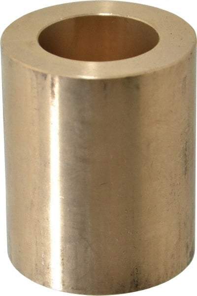 Made in USA - 1" Inside x 1-5/8" Outside Diam, Cast Bronze Sleeve Bearing - 2" OAL - Best Tool & Supply