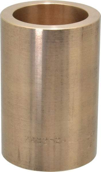 Made in USA - 1-1/2" Inside x 2" Outside Diam, Cast Bronze Sleeve Bearing - 3" OAL - Best Tool & Supply