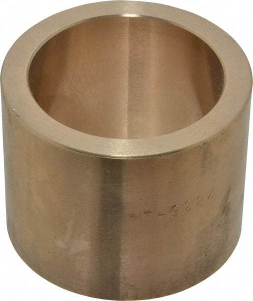 Made in USA - 1-3/4" Inside x 2-1/4" Outside Diam, Cast Bronze Sleeve Bearing - 1-3/4" OAL - Best Tool & Supply