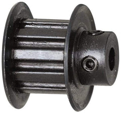 Power Drive - 21 Tooth, 1/4" Inside x 1.317" Outside Diam, Timing Belt Pulley - 1/4, 3/8" Belt Width, 1.337" Pitch Diam, Steel & Cast Iron - Best Tool & Supply