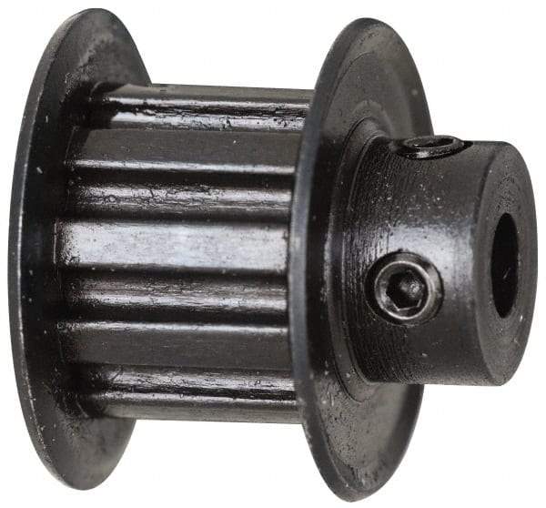 Power Drive - 11 Tooth, 3/16" Inside x 0.68" Outside Diam, Timing Belt Pulley - 1/4, 3/8" Belt Width, 0.7" Pitch Diam, Steel & Cast Iron - Best Tool & Supply