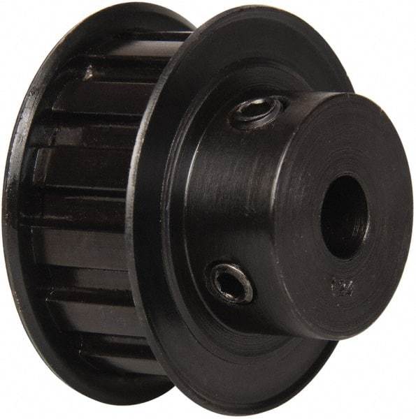 Power Drive - 14 Tooth, 3/8" Inside x 1.641" Outside Diam, Timing Belt Pulley - 1/2" Belt Width, 1.671" Pitch Diam, Steel & Cast Iron - Best Tool & Supply