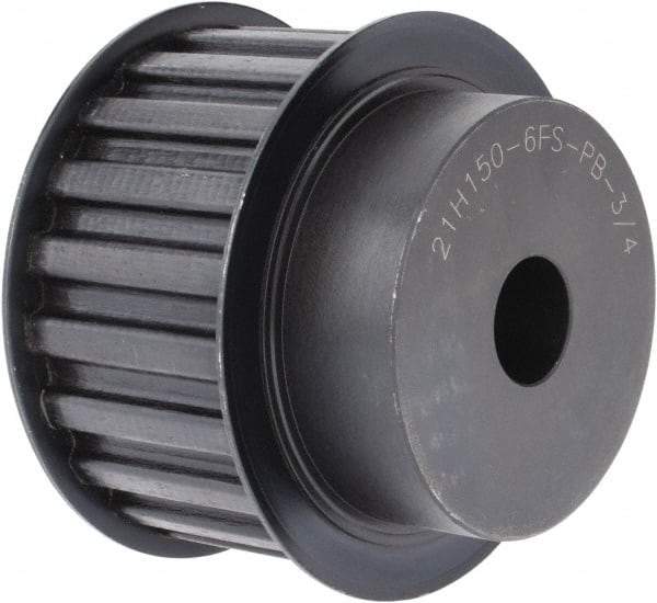 Power Drive - 21 Tooth, 3/4" Inside x 3.288" Outside Diam, Timing Belt Pulley - 1-1/2" Belt Width, 3.342" Pitch Diam, Steel & Cast Iron - Best Tool & Supply