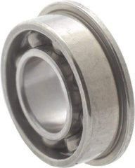 Value Collection - 3/16" Bore Diam, 5/16" OD, Open Miniature Radial Ball Bearing - 7/64" Wide, With Flange, 1 Row, Round Bore, 29 Lb Static Capacity, 81 Lb Dynamic Capacity - Best Tool & Supply