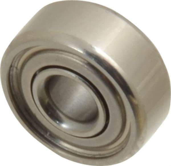 Value Collection - 1/8" Bore Diam, 3/8" OD, Double Shield Miniature Radial Ball Bearing - 5/32" Wide, 1 Row, Round Bore, 49 Lb Static Capacity, 144 Lb Dynamic Capacity - Best Tool & Supply