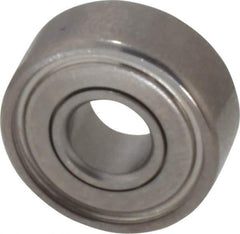 Value Collection - 3/16" Bore Diam, 1/2" OD, Double Shield Miniature Radial Ball Bearing - 0.196" Wide, 1 Row, Round Bore, 108 Lb Static Capacity, 293 Lb Dynamic Capacity - Best Tool & Supply