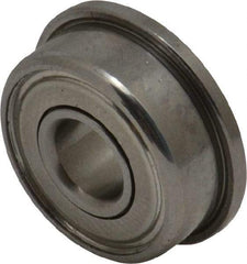 Value Collection - 1/8" Bore Diam, 3/8" OD, Double Shield Miniature Radial Ball Bearing - 9/64" Wide, With Flange, 1 Row, Round Bore, 49 Lb Static Capacity, 144 Lb Dynamic Capacity - Best Tool & Supply