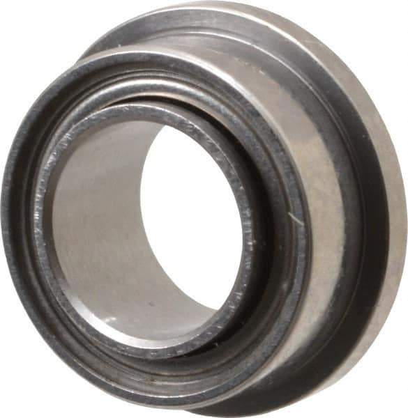 Value Collection - 0.055" Bore Diam, 3/16" OD, Double Shield Miniature Radial Ball Bearing - 7/64" Wide, With Flange, 1 Row, Round Bore, 16 Lb Static Capacity, 52 Lb Dynamic Capacity - Best Tool & Supply