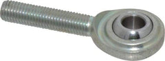 Made in USA - 5/16" ID, 7/8" Max OD, 3,600 Lb Max Static Cap, Plain Male Spherical Rod End - 5/16-24 RH, Steel with Steel Raceway - Best Tool & Supply