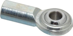 Made in USA - 5/16" ID, 7/8" Max OD, 3,600 Lb Max Static Cap, Plain Female Spherical Rod End - 5/16-24 RH, Steel with Steel Raceway - Best Tool & Supply