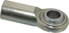 Made in USA - 3/4" ID, 1-3/4" Max OD, 14,290 Lb Max Static Cap, Plain Female Spherical Rod End - 3/4-16 RH, Steel with Steel Raceway - Best Tool & Supply