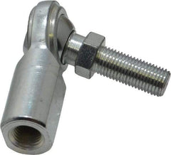 Made in USA - 3/8" ID, 1" Max OD, 5,100 Lb Max Static Cap, Female Spherical Rod End with Stud - 3/8-24 RH, Steel with Steel Raceway - Best Tool & Supply