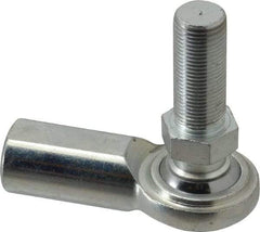 Made in USA - 3/4" ID, 1-3/4" Max OD, 14,290 Lb Max Static Cap, Female Spherical Rod End with Stud - 3/4-16 RH, Steel with Steel Raceway - Best Tool & Supply