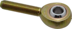 Made in USA - 5/16" ID, 7/8" Max OD, 2,796 Lb Max Static Cap, Plain Male Spherical Rod End - 5/16-24 RH, Steel with Bronze Raceway - Best Tool & Supply