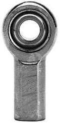 Made in USA - 3/16" ID, 5/8" Max OD, 3,736 Lb Max Static Cap, Female Spherical Rod End with Stud - 10-32 RH, Alloy Steel with Steel Raceway - Best Tool & Supply