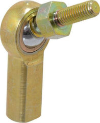 Made in USA - 3/16" ID, 5/8" Max OD, 1,624 Lb Max Static Cap, Female Spherical Rod End with Stud - 10-32 RH, Steel with Bronze Raceway - Best Tool & Supply