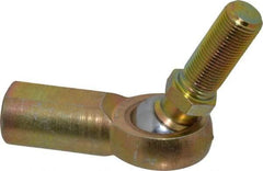 Made in USA - 5/8" ID, 1-1/2" Max OD, 7,400 Lb Max Static Cap, Female Spherical Rod End with Stud - 5/8-18 RH, Steel with Bronze Raceway - Best Tool & Supply