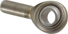 Made in USA - 3/4" ID, 1-3/4" Max OD, 7,512 Lb Max Static Cap, Plain Male Spherical Rod End - 3/4-16 RH, Stainless Steel with Stainless Steel Raceway - Best Tool & Supply