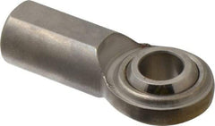 Made in USA - 5/8" ID, 1-1/2" Max OD, 5,870 Lb Max Static Cap, Plain Female Spherical Rod End - 5/8-18 RH, Stainless Steel with Stainless Steel Raceway - Best Tool & Supply