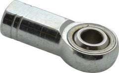 Made in USA - 3/8" ID, 1" Max OD, 9,550 Lb Max Static Cap, Plain Female Spherical Rod End - 3/8-24 RH, Alloy Steel with Steel Raceway - Best Tool & Supply