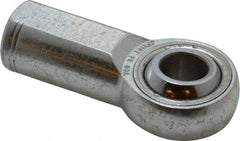 Made in USA - 5/8" ID, 1-1/2" Max OD, 17,959 Lb Max Static Cap, Plain Female Spherical Rod End - 5/8-18 RH, Alloy Steel with Steel Raceway - Best Tool & Supply