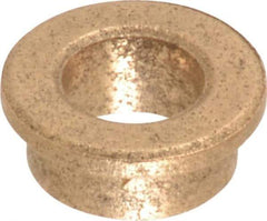 Boston Gear - 1/4" Inside x 3/8" Outside Diam, Oil Impregnated Bronze SAE-841 Flanged Sleeve Bearing - 1/2" Flange Outside Diam, 1/16" Flange Thickness, 3/16" OAL - Best Tool & Supply