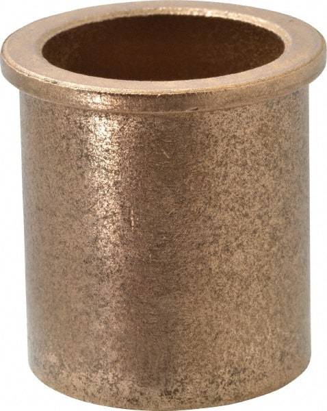 Boston Gear - 1-1/4" Inside x 1-1/2" Outside Diam, Oil Impregnated Bronze SAE-841 Flanged Sleeve Bearing - 1-3/4" Flange Outside Diam, 1/8" Flange Thickness, 1-3/4" OAL - Best Tool & Supply