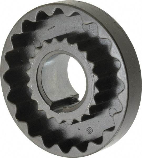 Lovejoy - 1-1/8" Max Bore Diam, 1/4" x 1/8" Keyway Width x Depth, Flexible Coupling Hub - 3-1/4" OD, 2.88" OAL, Cast Iron - Best Tool & Supply