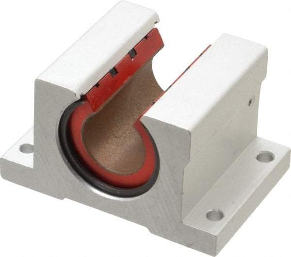 Pacific Bearing - 3/4" ID, 2-3/4" OAW x 2.063" OAL x 1-3/4" OAH Open Single Pillow Block - 2-1/16 Inch Overall Length x 1-3/4 Inch Overall Height x 2-3/4 Inch Width, - Best Tool & Supply