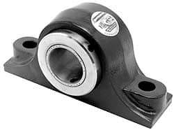 Browning - 3-7/16" ID, 14" OALType E Nonexpansion Pillow Block - 3-3/4" Base-to-Ctr Ht, Cast Iron - Best Tool & Supply