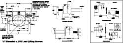 Duff-Norton - 1/4 Ton Capacity, 12" Lift Height, Inverted Mechanical Screw Actuator - Top Plate - Best Tool & Supply