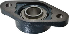 Value Collection - 130mm OAL2-Bolt Flange Bearing - 3100 Lb Dyn Cap, Cast Iron - Best Tool & Supply