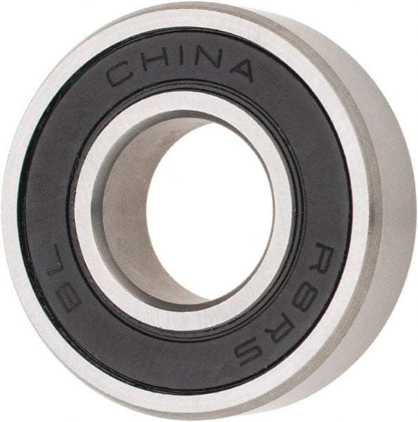 Tritan - 1/2" Bore Diam, 1-1/8" OD, Double Seal Deep Groove Radial Ball Bearing - 5/16" Wide, 1 Row, Round Bore, 535 Lb Static Capacity, 1,148 Lb Dynamic Capacity - Best Tool & Supply