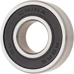 Tritan - 1/2" Bore Diam, 1-1/8" OD, Double Seal Deep Groove Radial Ball Bearing - 5/16" Wide, 1 Row, Round Bore, 535 Lb Static Capacity, 1,148 Lb Dynamic Capacity - Best Tool & Supply