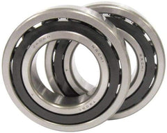 Nachi - 100mm Bore Diam, 180mm OD, Open Angular Contact Radial Ball Bearing - 34mm Wide, 1 Row, Round Bore, 255,000 Nm Static Capacity, 244,000 Nm Dynamic Capacity - Best Tool & Supply