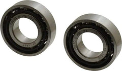 Nachi - 17mm Bore Diam, 35mm OD, Open Angular Contact Radial Ball Bearing - 10mm Wide, 1 Row, Round Bore, 8,300 Nm Static Capacity, 11,400 Nm Dynamic Capacity - Best Tool & Supply